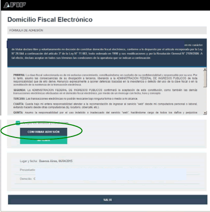 Afip Adherirse Al Domicilio Fiscal Electr Nico Afip Gob Ar