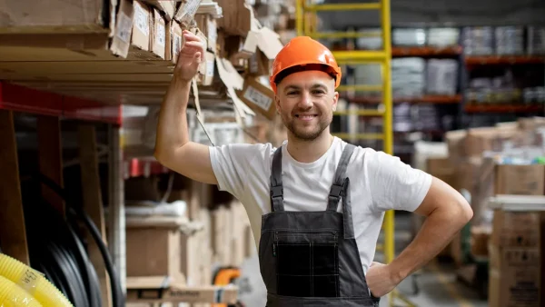 Trabajador feliz